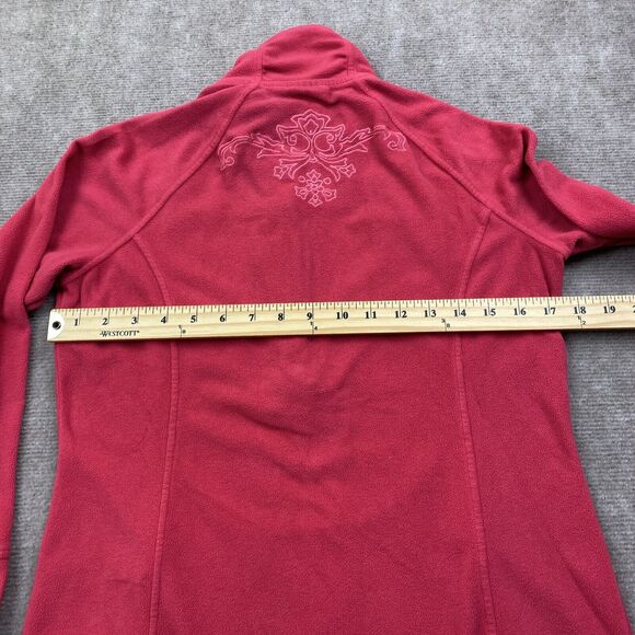 Athleta Jacket Women Medium Pink Zip Fleece Athletic Outdoors Ladies - Picture 10 of 12